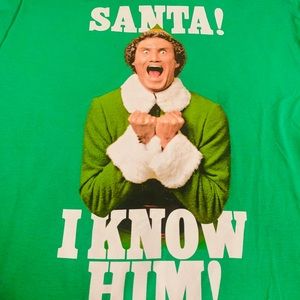 Elf Santa I know Him Small Tshirt